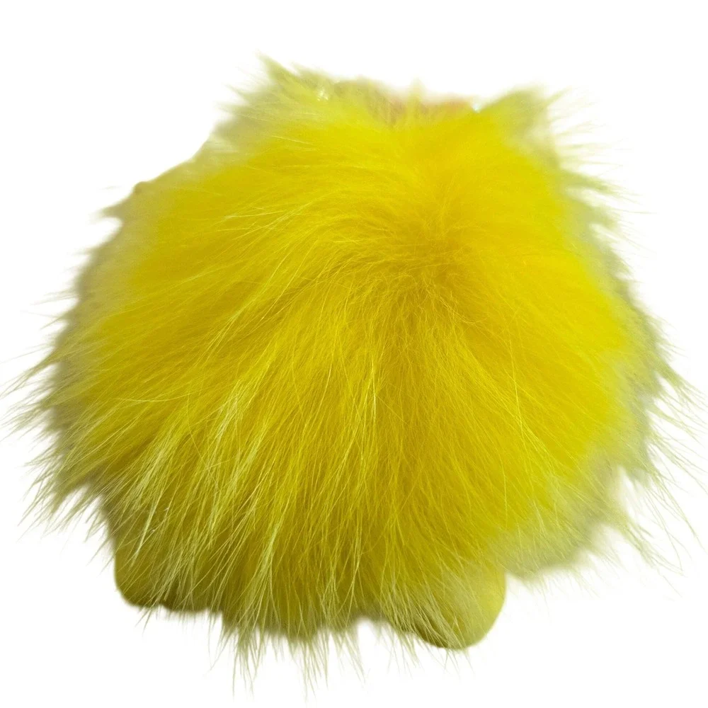 Eye Candy Los Angeles Monster Bag Charm Yellow New Fuzzy Plush Bow